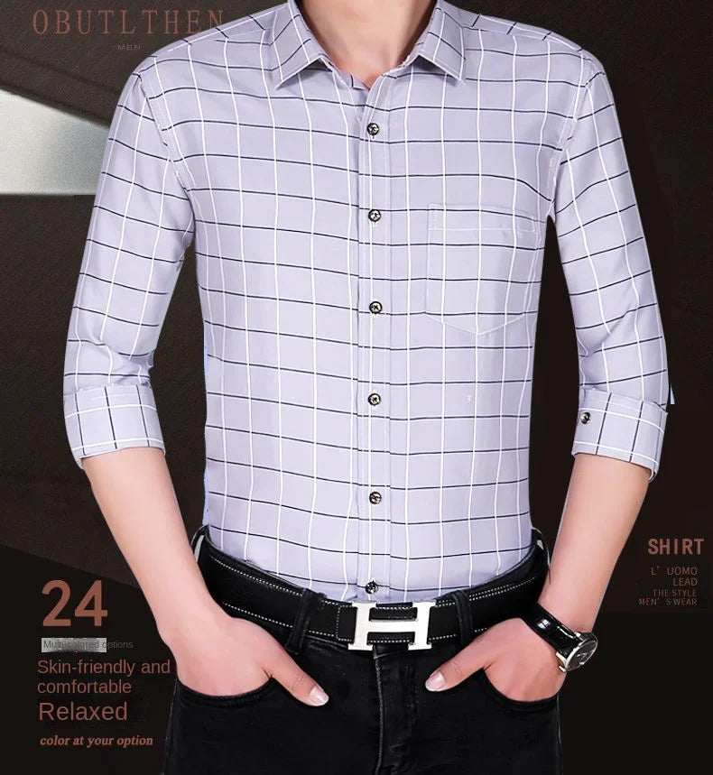 Men's Business Casual Shirt Long