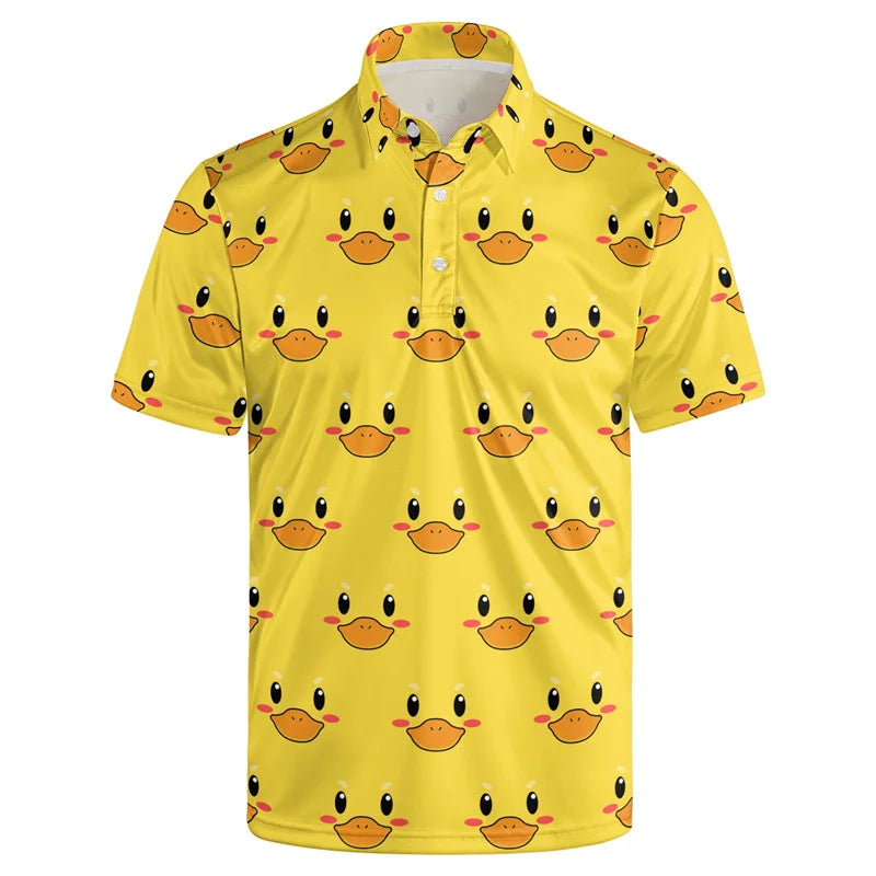 Yellow Duck Button POLO Shirt