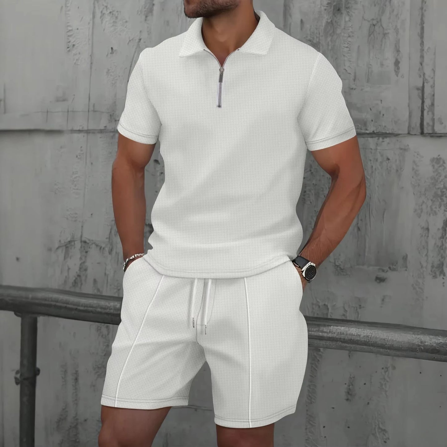 Casual Zipper Polo Shirt
