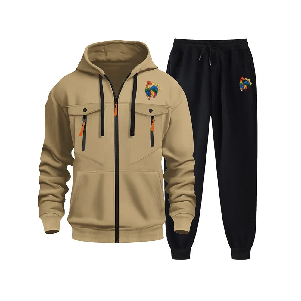 Harajuku Long Sleeve Hooded Top+Sweatpants
