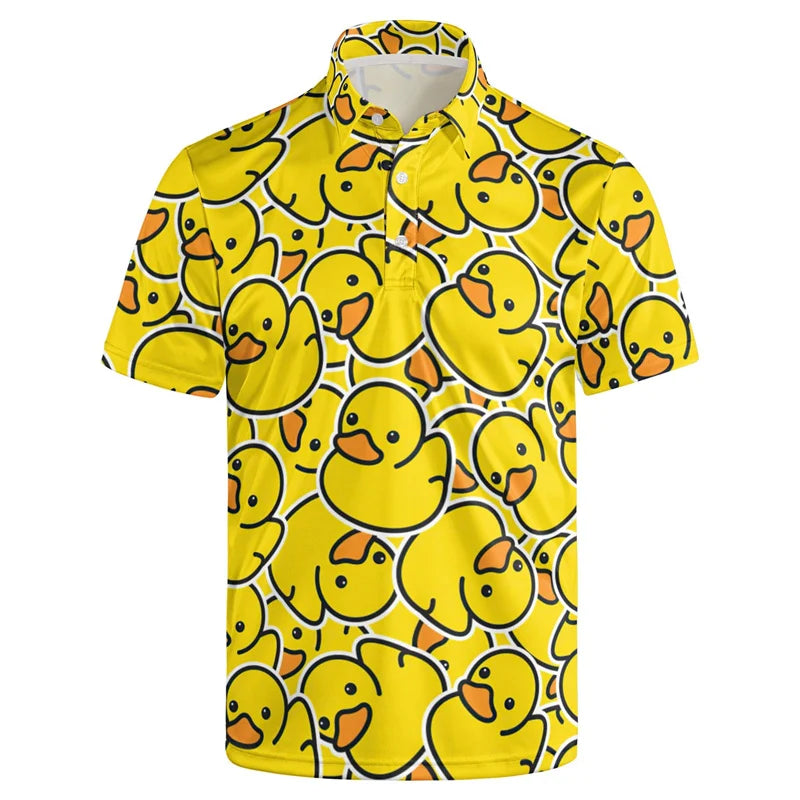 Yellow Duck Button POLO Shirt