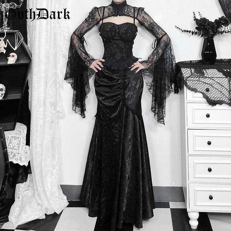 Goth Dark Elegant Fashion Party Gown