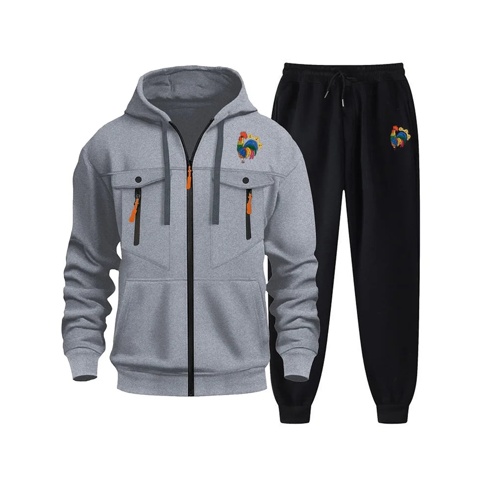 Harajuku Long Sleeve Hooded Top+Sweatpants