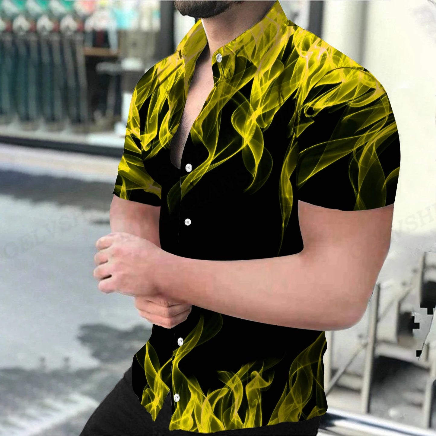 Casual Beach Blouses Men