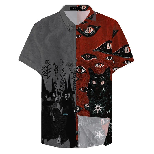 Fashion Hawaiian Shirt Hip Hop Casual Beach Short Sleeve