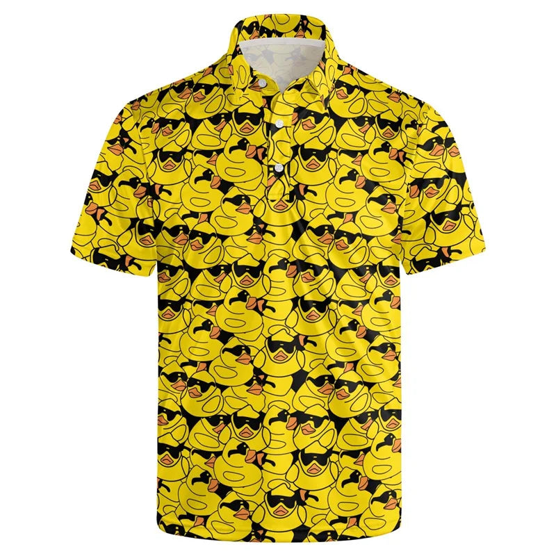 Yellow Duck Button POLO Shirt