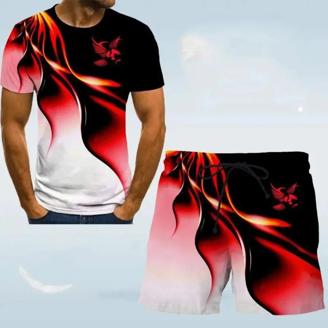 T-shirt+Short Sets Suit Fashion Outdoors
