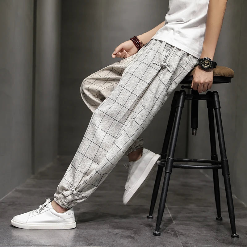 Disc Buckle Hallen Pants Man