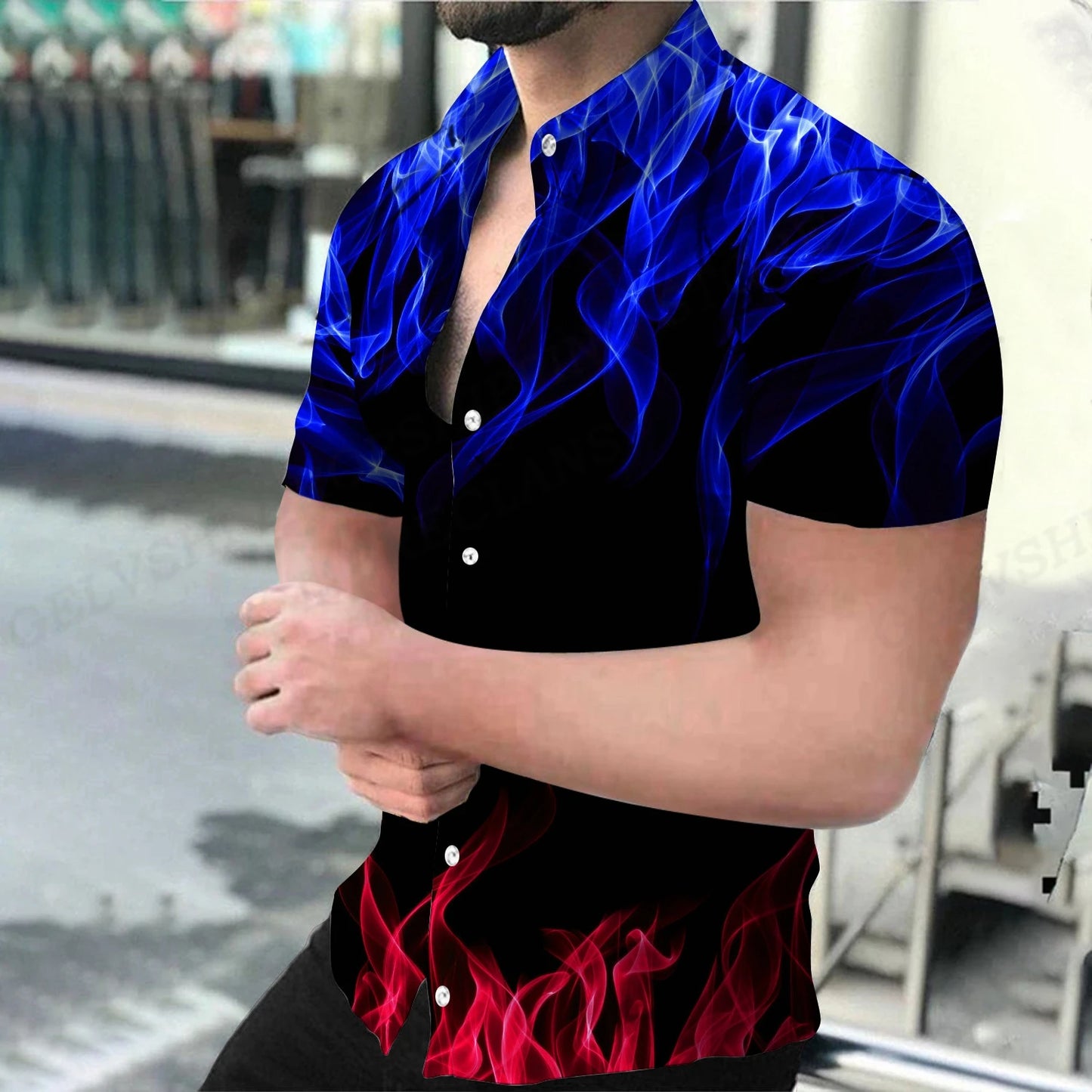 Casual Beach Blouses Men