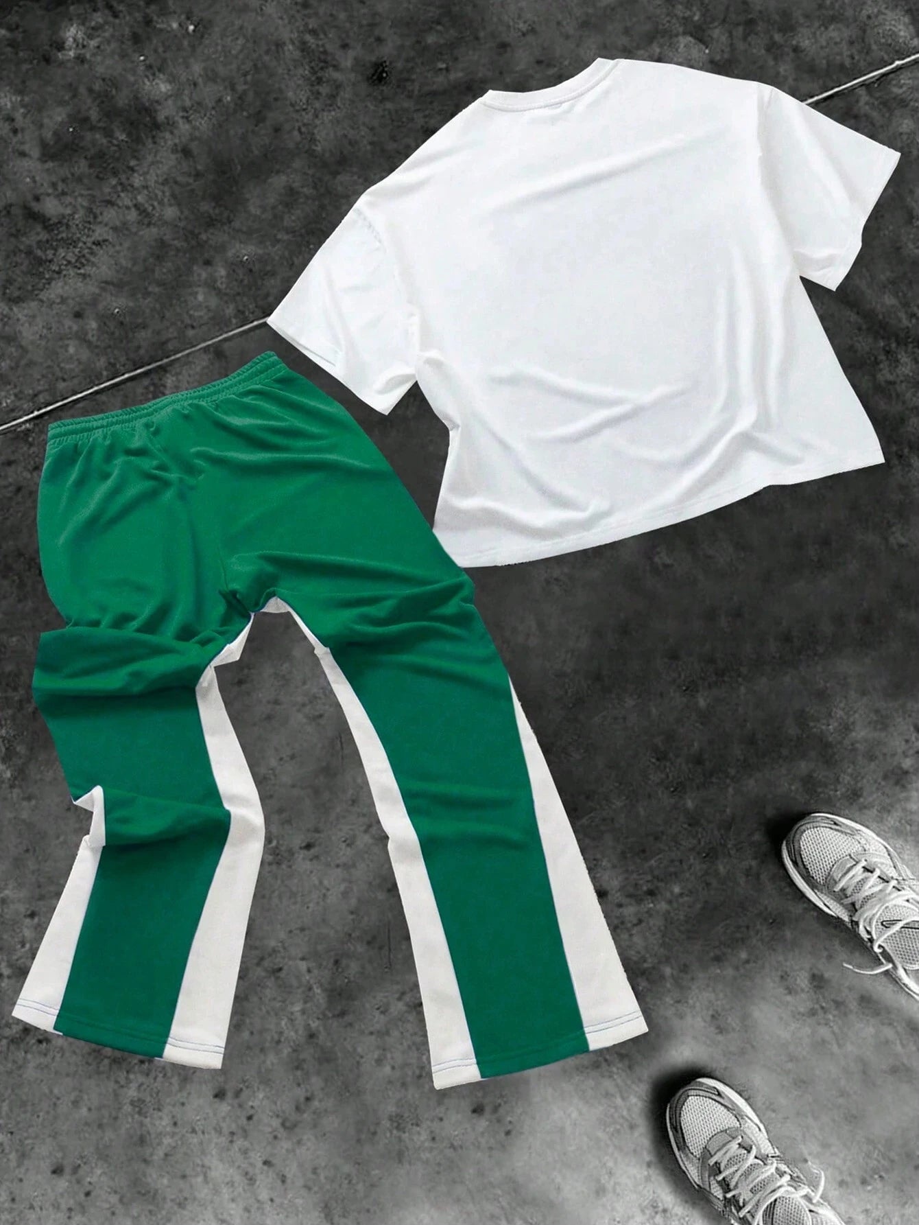 Drawstring Pants And Round Neck