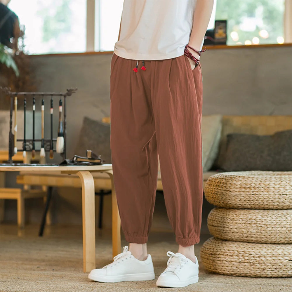 Leg Trousers Joggers Men