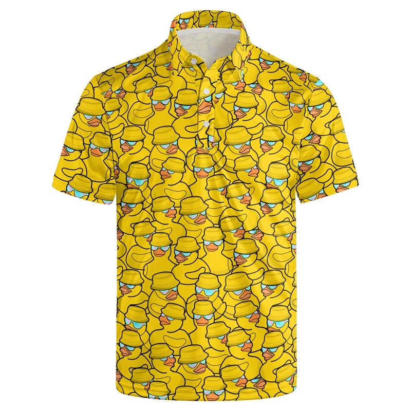 Yellow Duck Button POLO Shirt