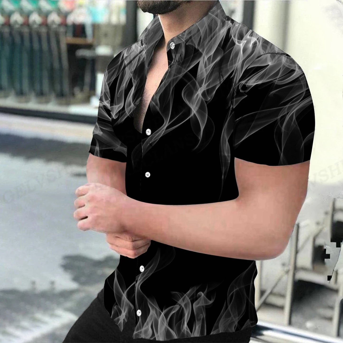Casual Beach Blouses Men
