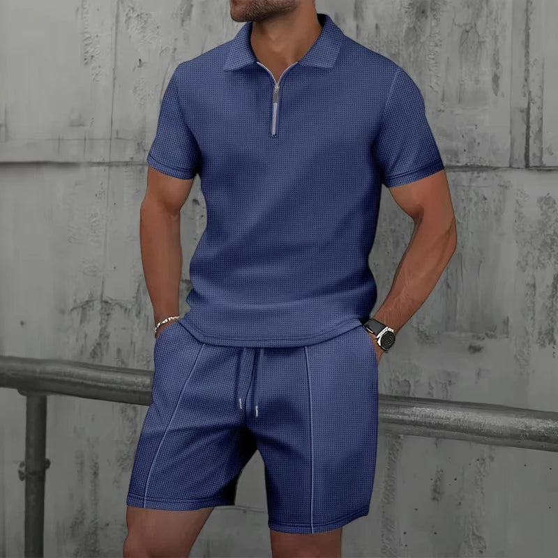 Casual Zipper Polo Shirt