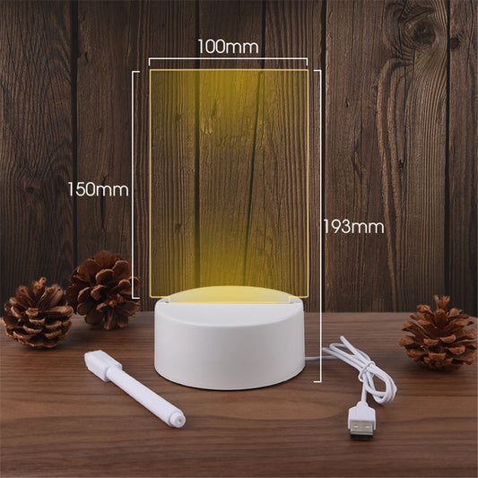 LED Night Light with Erasable Message Board and Calendar