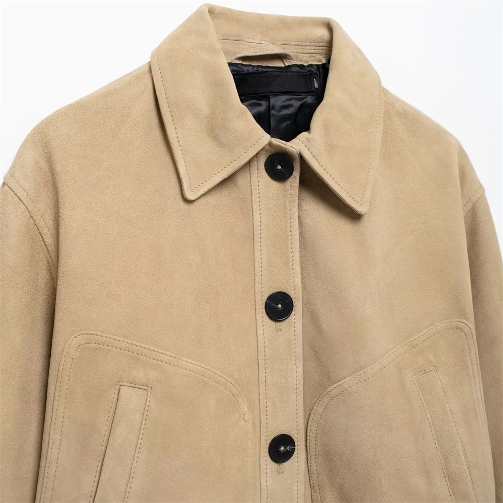 Velvet Flip Collar Short Jacket