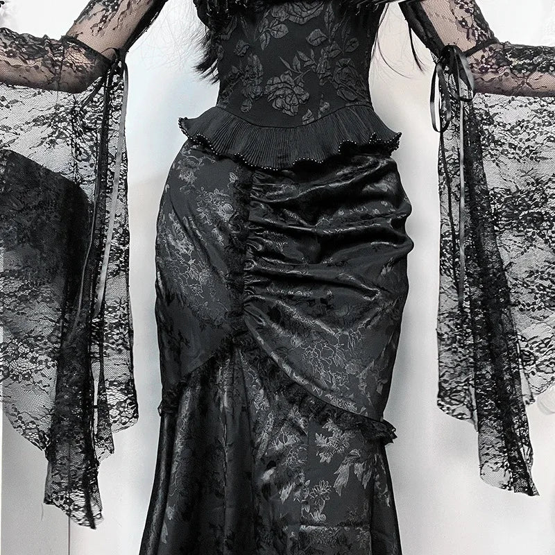 Goth Dark Elegant Fashion Party Gown