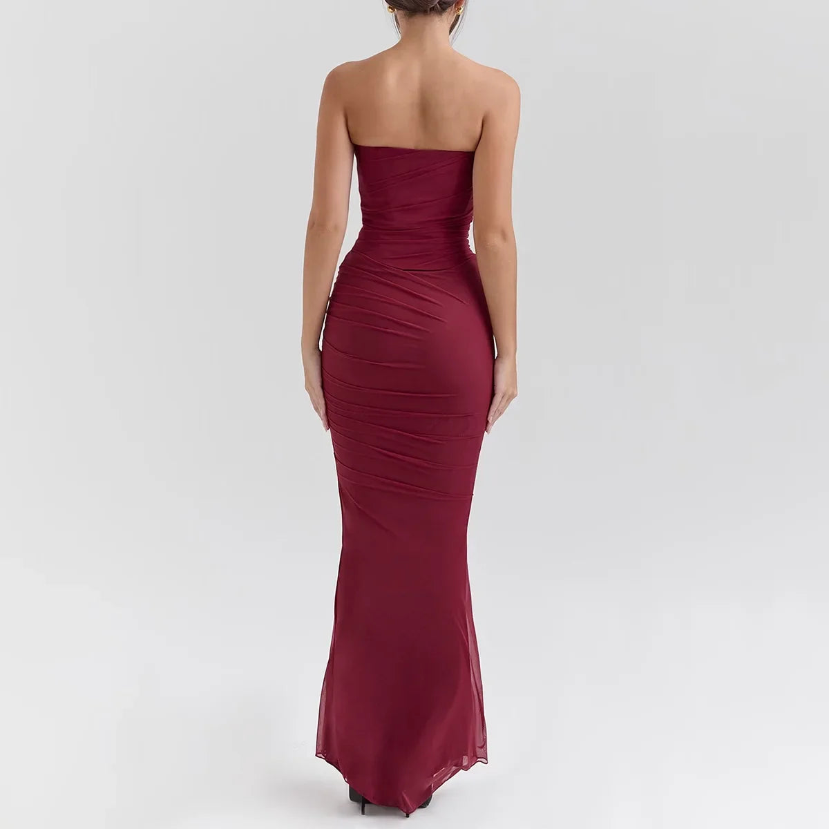 Cropped Top and Long Dress Set