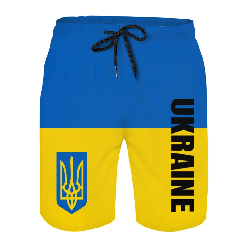 Ukrainian Flag Short Pant Swimsuit