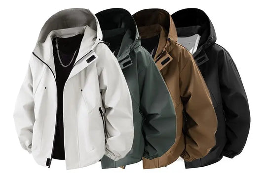 Waterproof Hooded Winbreaker Loose