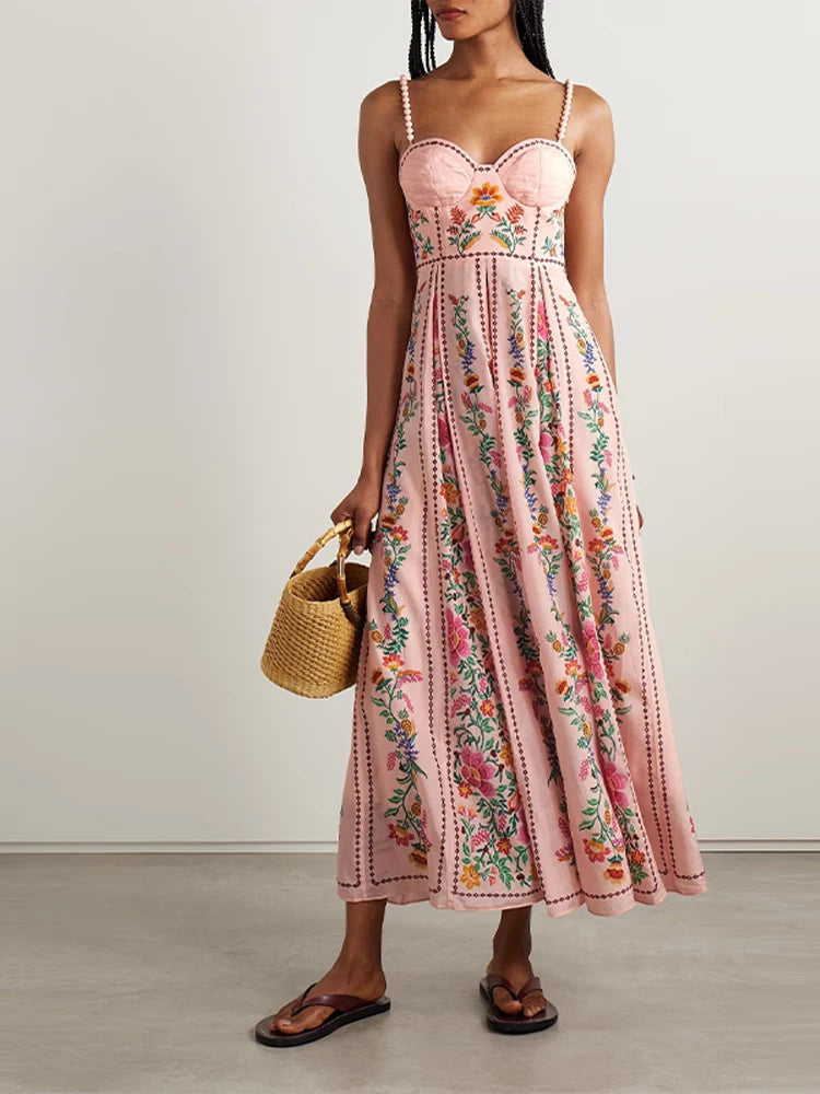 Gown Vacation Embroidered Ladies