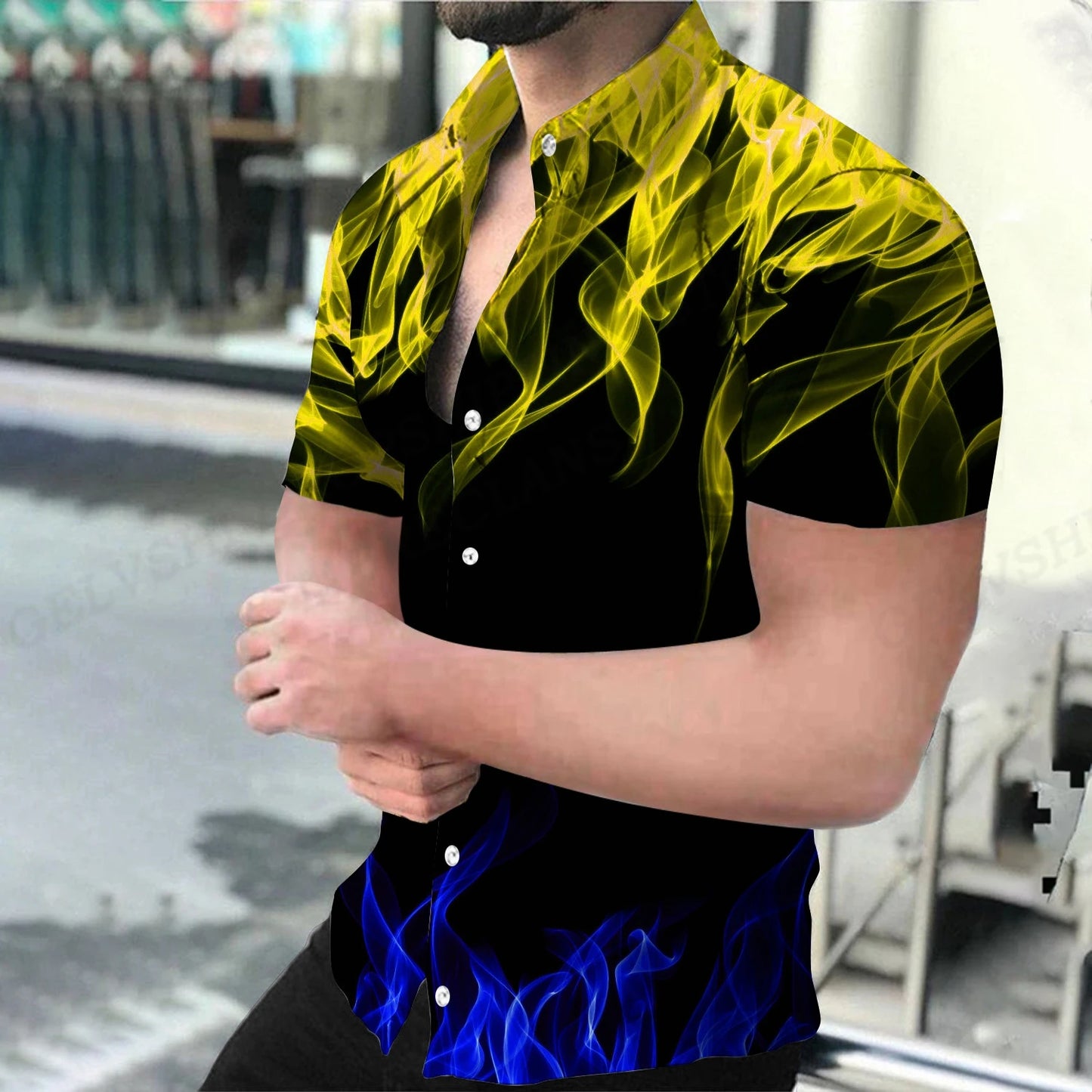 Casual Beach Blouses Men