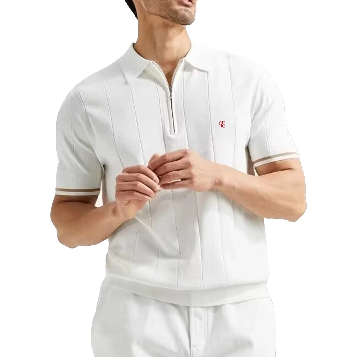 CHCH 2024 Men's Summer Ribbed Knit Polo