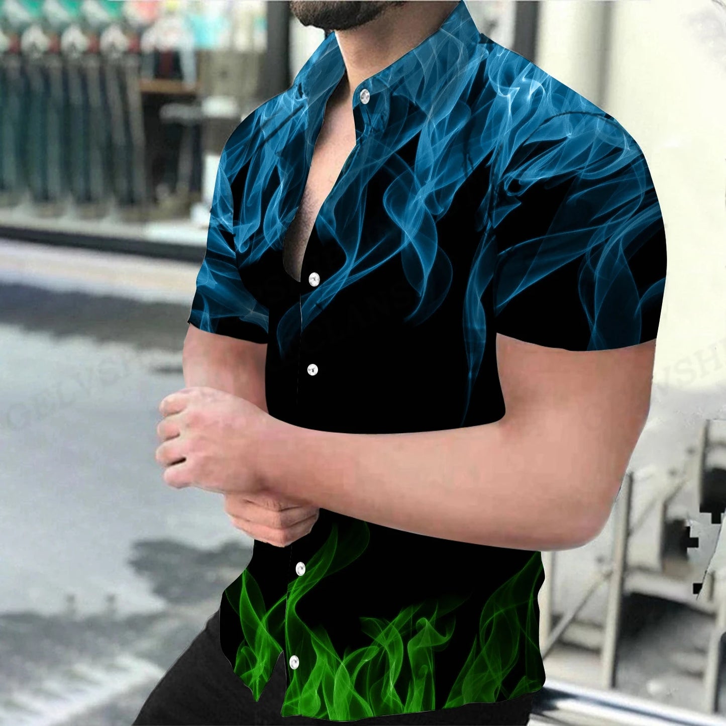 Casual Beach Blouses Men