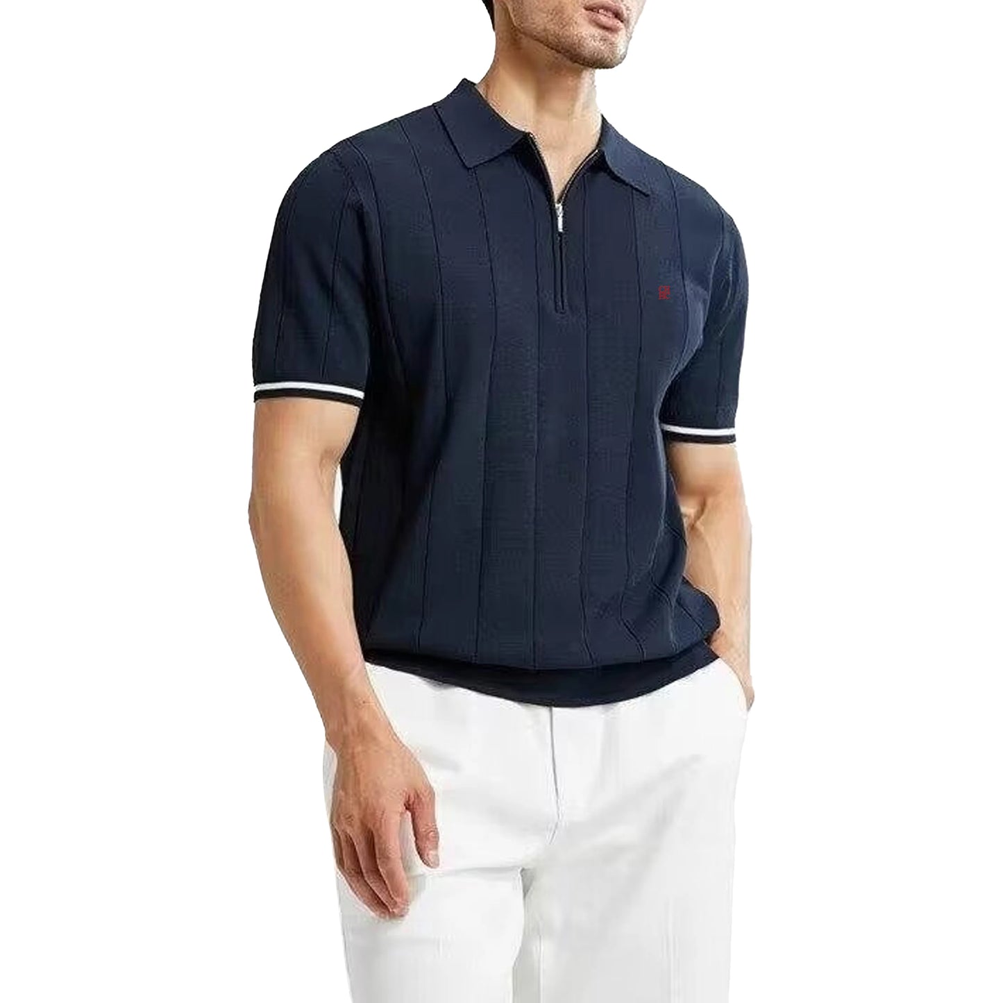 CHCH 2024 Men's Summer Ribbed Knit Polo