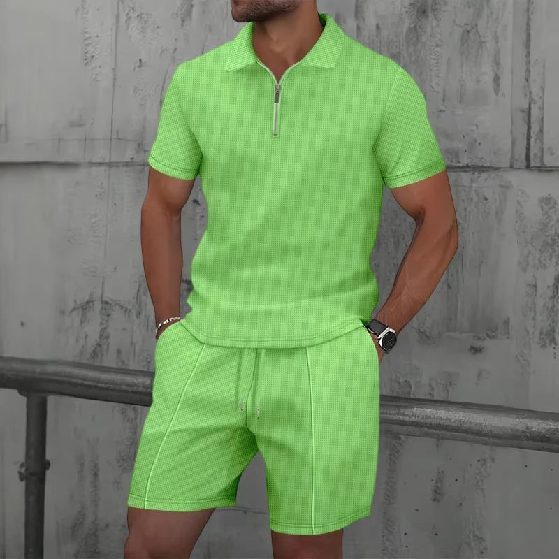 Casual Zipper Polo Shirt