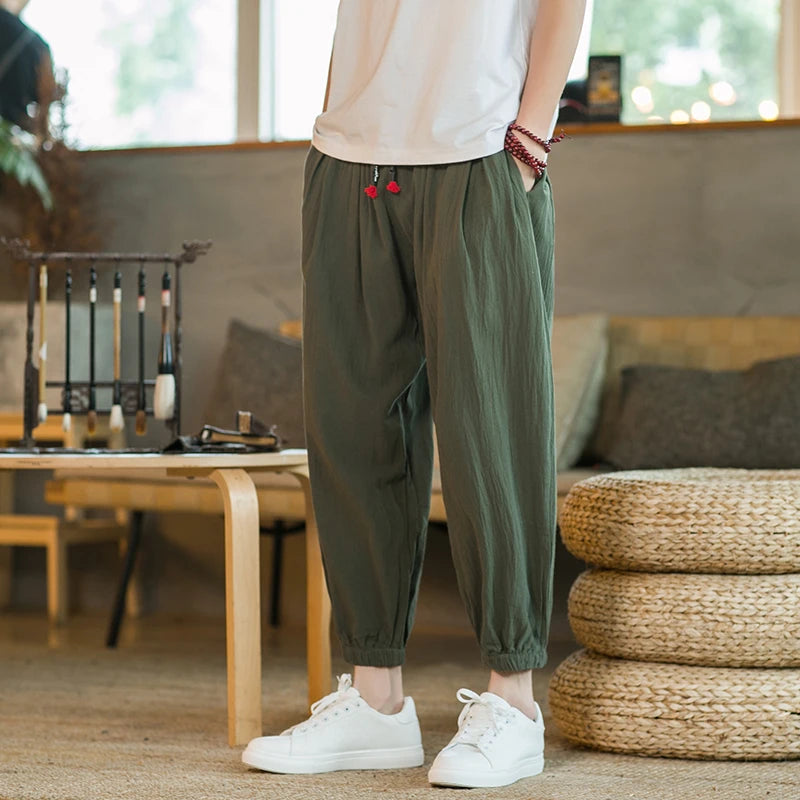 Leg Trousers Joggers Men