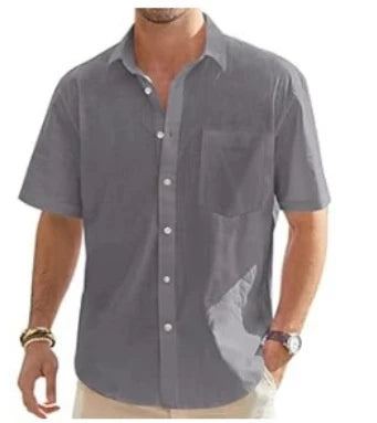 Hemp Solid Color Top Shirt