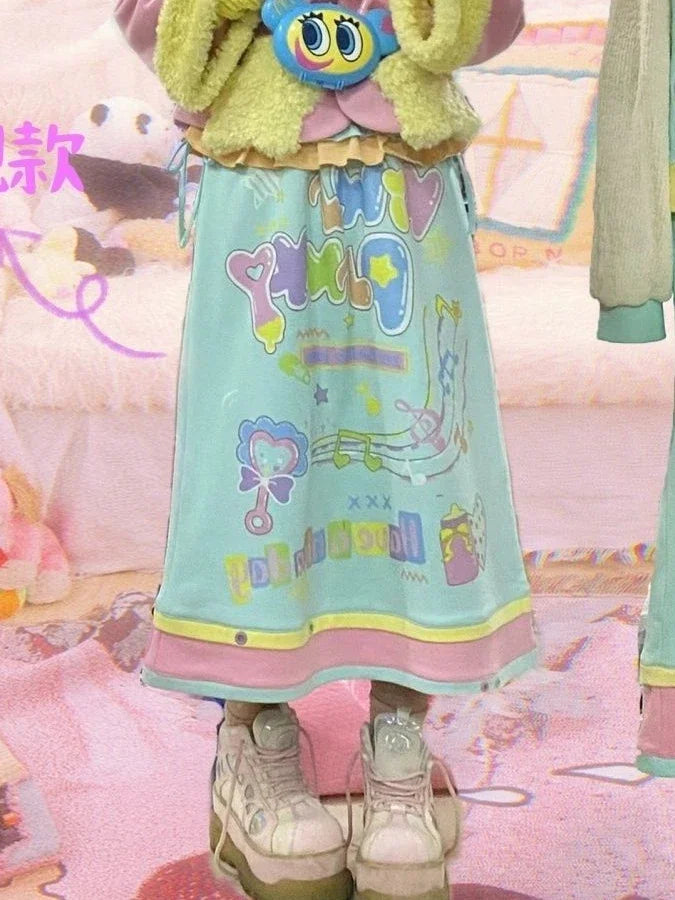 A-line Girls Chic Harajuku Skirt