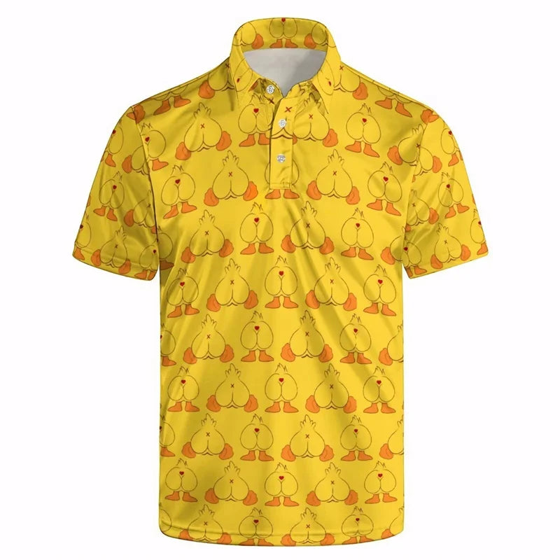 Yellow Duck Button POLO Shirt
