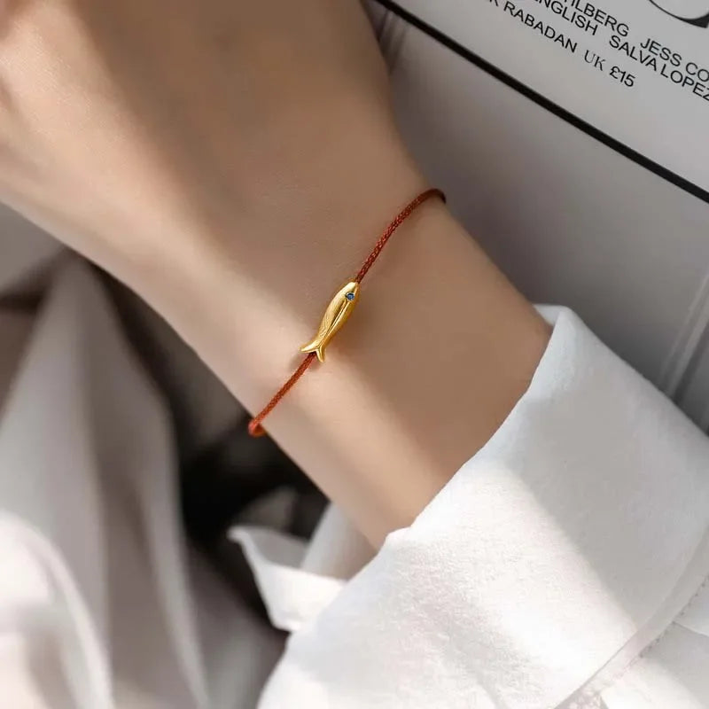 Fashion Cute Blue String Fish Bracelet