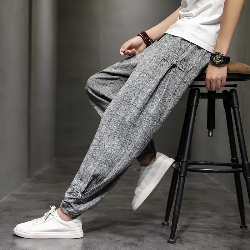 Disc Buckle Hallen Pants Man