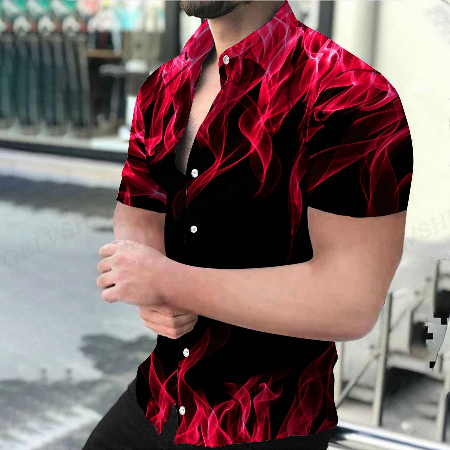 Casual Beach Blouses Men