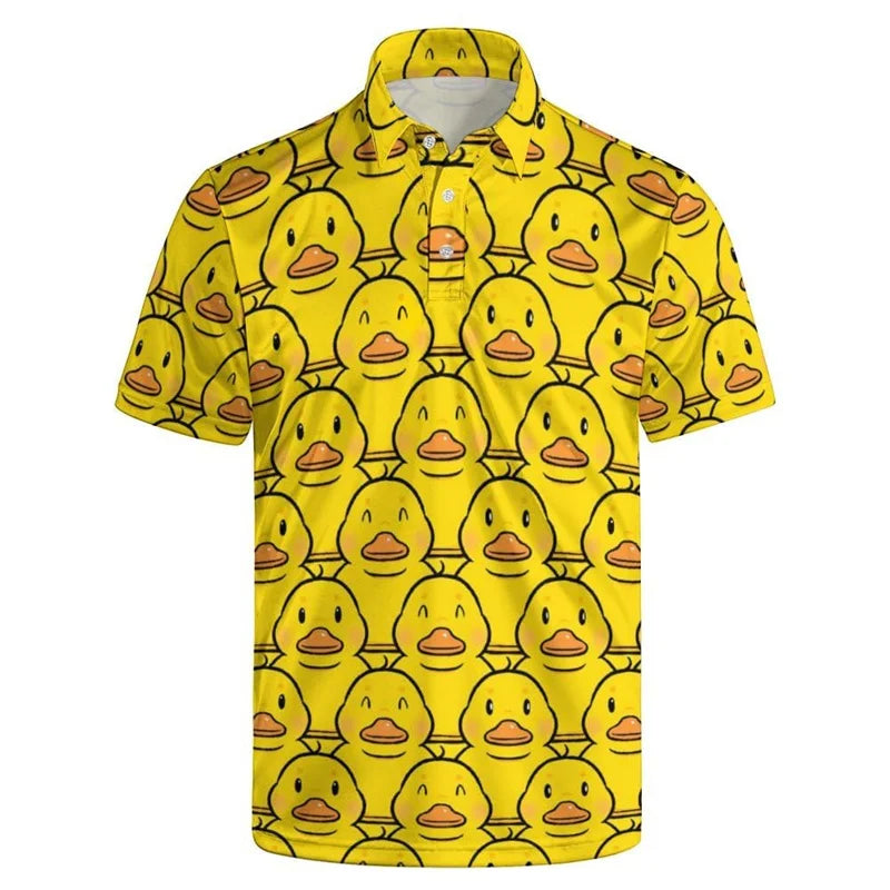 Yellow Duck Button POLO Shirt
