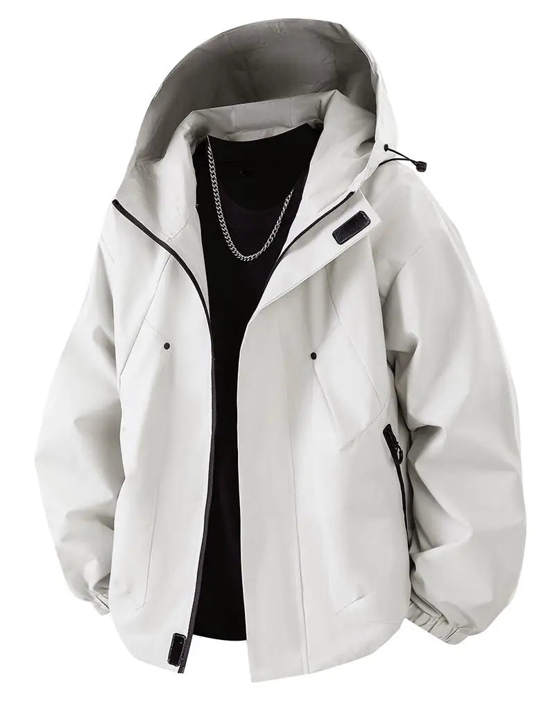 Waterproof Hooded Winbreaker Loose