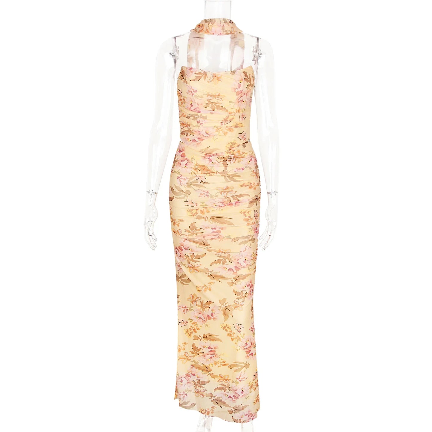 Cropped Top and Long Dress Set