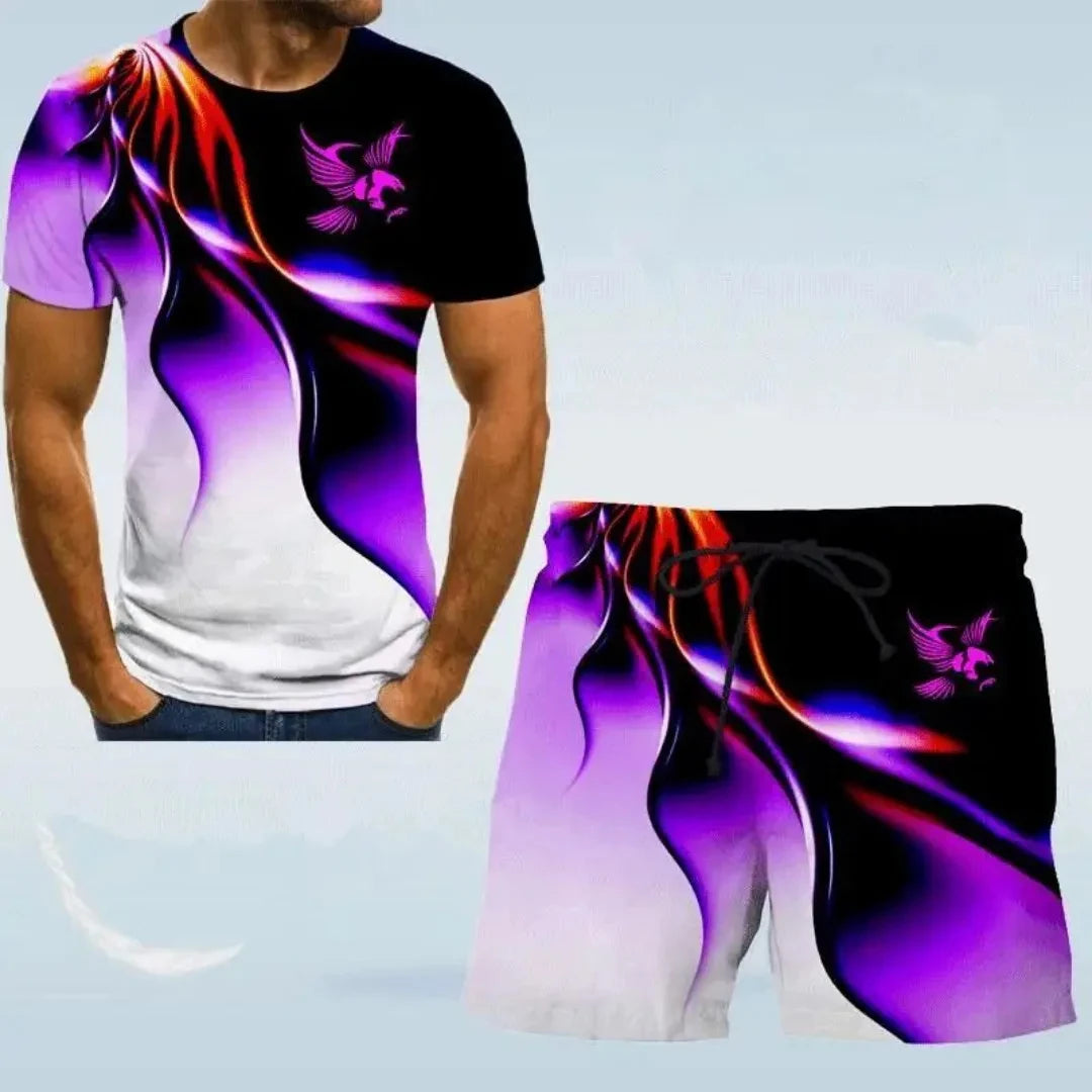 T-shirt+Short Sets Suit Fashion Outdoors